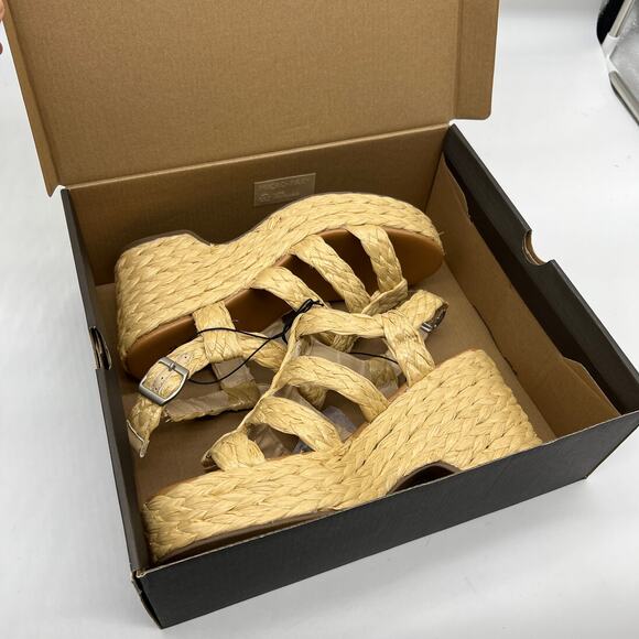 a.n.a Womens Merlin Wedge Sandals Brown Natural Size 9M - Picture 15 of 15